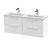 1200mm Wall Hung 4 Drawer Vanity & Double Basin - Hudson Reed DFF193C White, White colour ,image 1