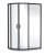 1900 x 1000 x 800mm Offset Quandrant Shower Enclosure - Nuie SMQU108BP-E6 Black, Black colour ,image 1