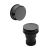 Inset Bath Push Button Waste - Nuie E727E Black, Black colour ,image 1