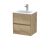 500mm Wall Hung 2 Drawer Unit & Basin 2 - Nuie HAV802B Oak, Oak colour ,image 1