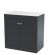 800mm Floor Standing 2-Door Vanity with Marble Top - Nuie CLC1426WMT Black, Black colour ,image 1