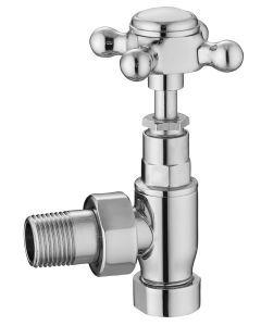 Angled Radiator Valve Pack (Pairs) - Hudson Reed HT300 Chrome, Chrome colour ,image 1