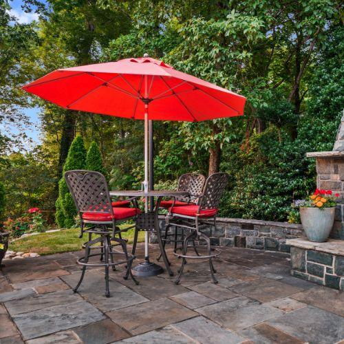 allen roth 10-ft square offset patio umbrella grey allen + roth 10-ft Aluminum Gray Crank Cantilever Patio Umbrella with  Lights and Base AG45-ELSDT2-30S-LS at Lowes.com