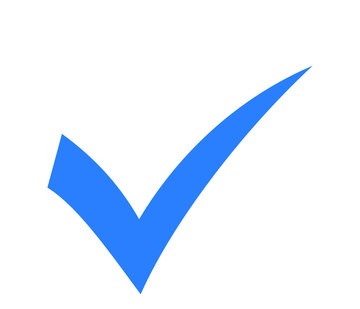 blue checkmark icon