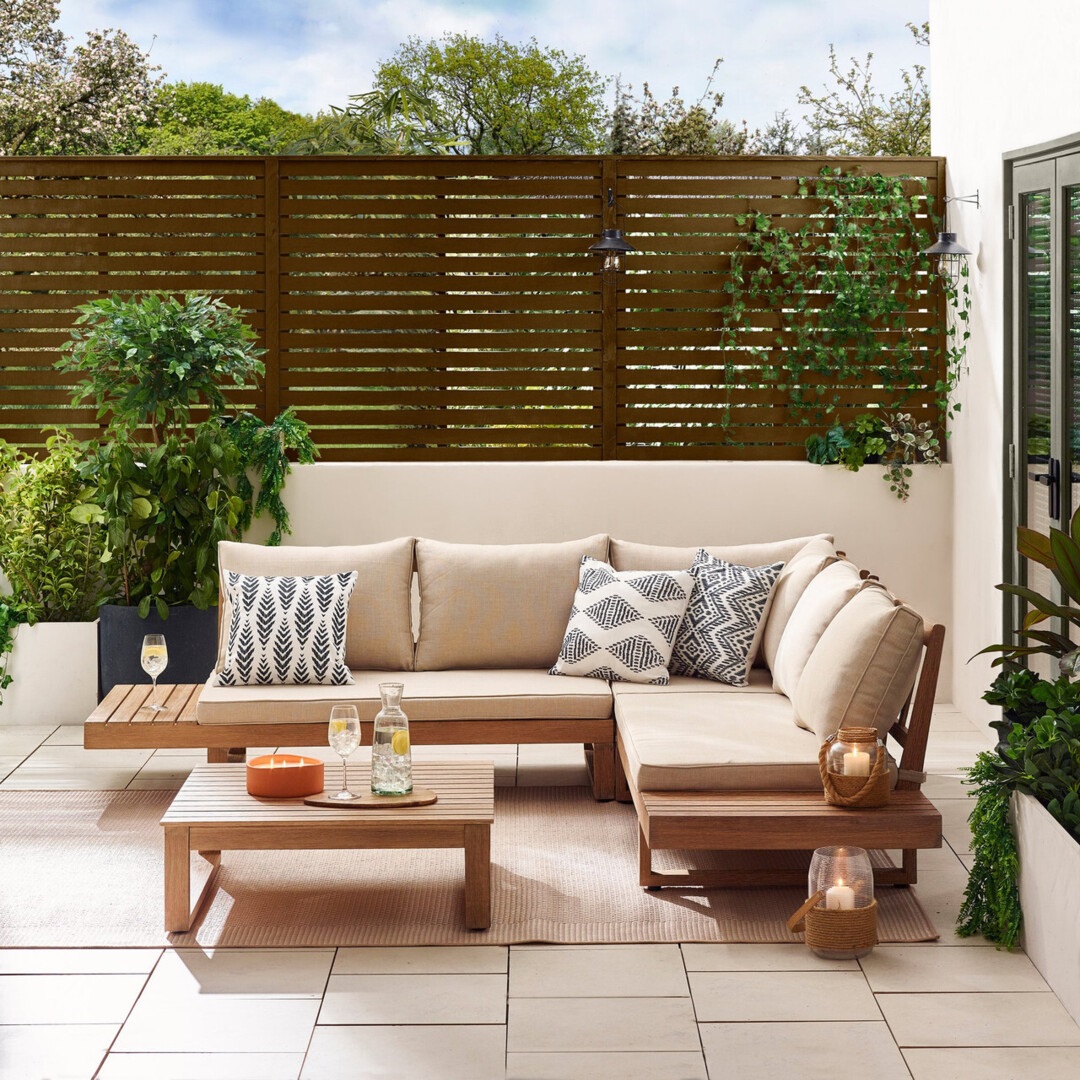 wood sofa set