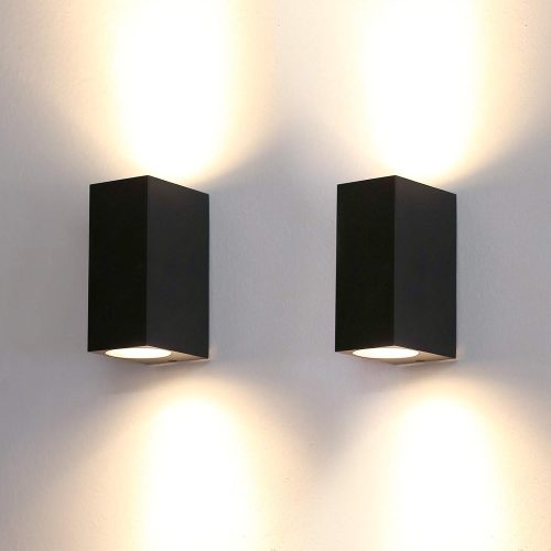 HLFVLITE 2 X Black Aluminium Outside Wall Light